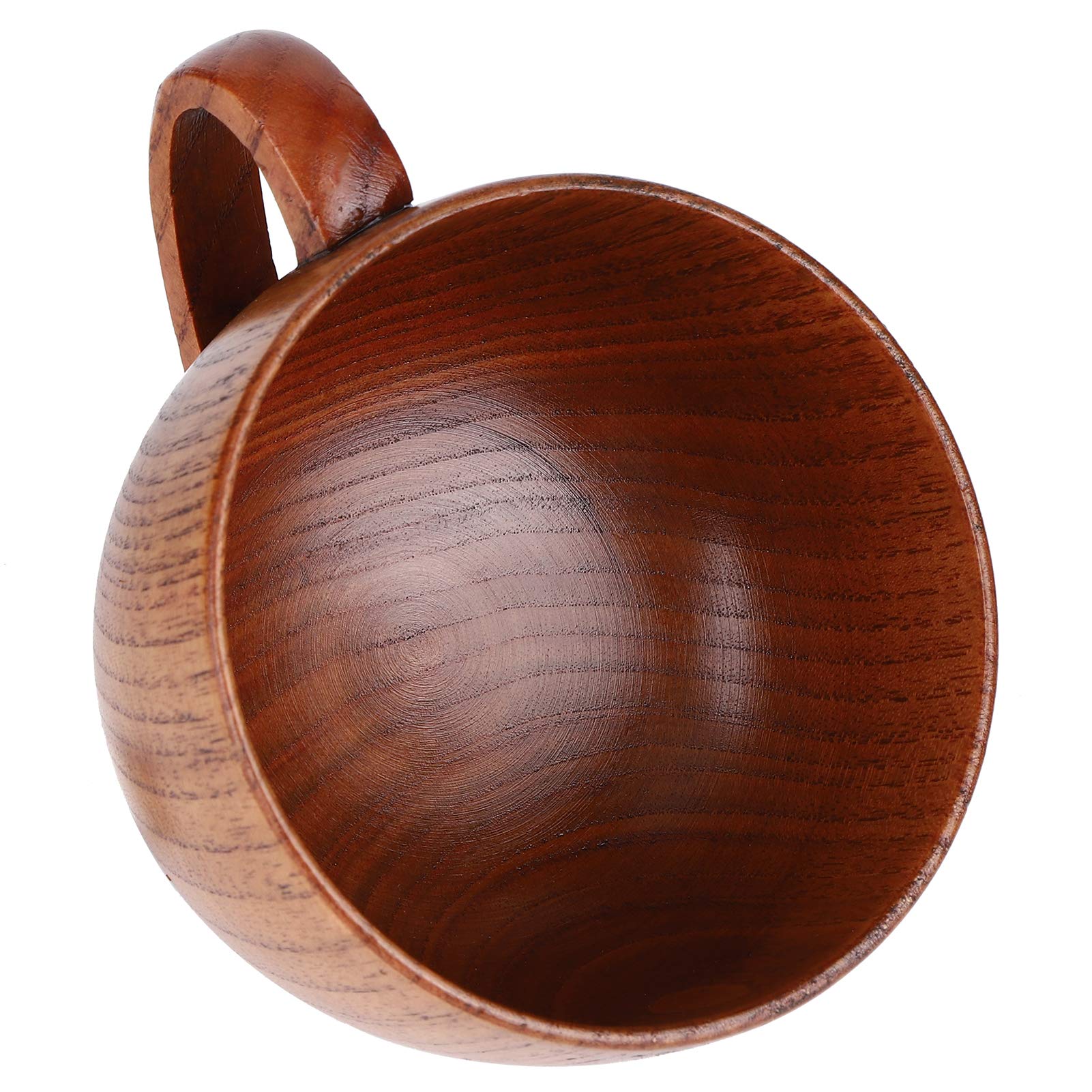 Fdit Wooden Cup, 3.5 x 2.6in Ziziphus Jujube Wood Coffee Cup 100ml Natural Wood Coffee Beer Mugs Breakfast Milk Household Drinking Cup for Home Bars