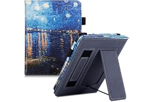 BOZHUORUI Stand Case for Kobo Nia eReader (2020 Release,Model N306) - Premium PU Leather Bookcover with Hand Strap and Auto S