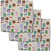 GEOMETRY Holiday Kitchen Dish Cloths - Quick Dry Dishcloths for Kitchen - Premium Dish Rags with Geoweave - 3-Pack Set (Wrapped Up, 10"x10")