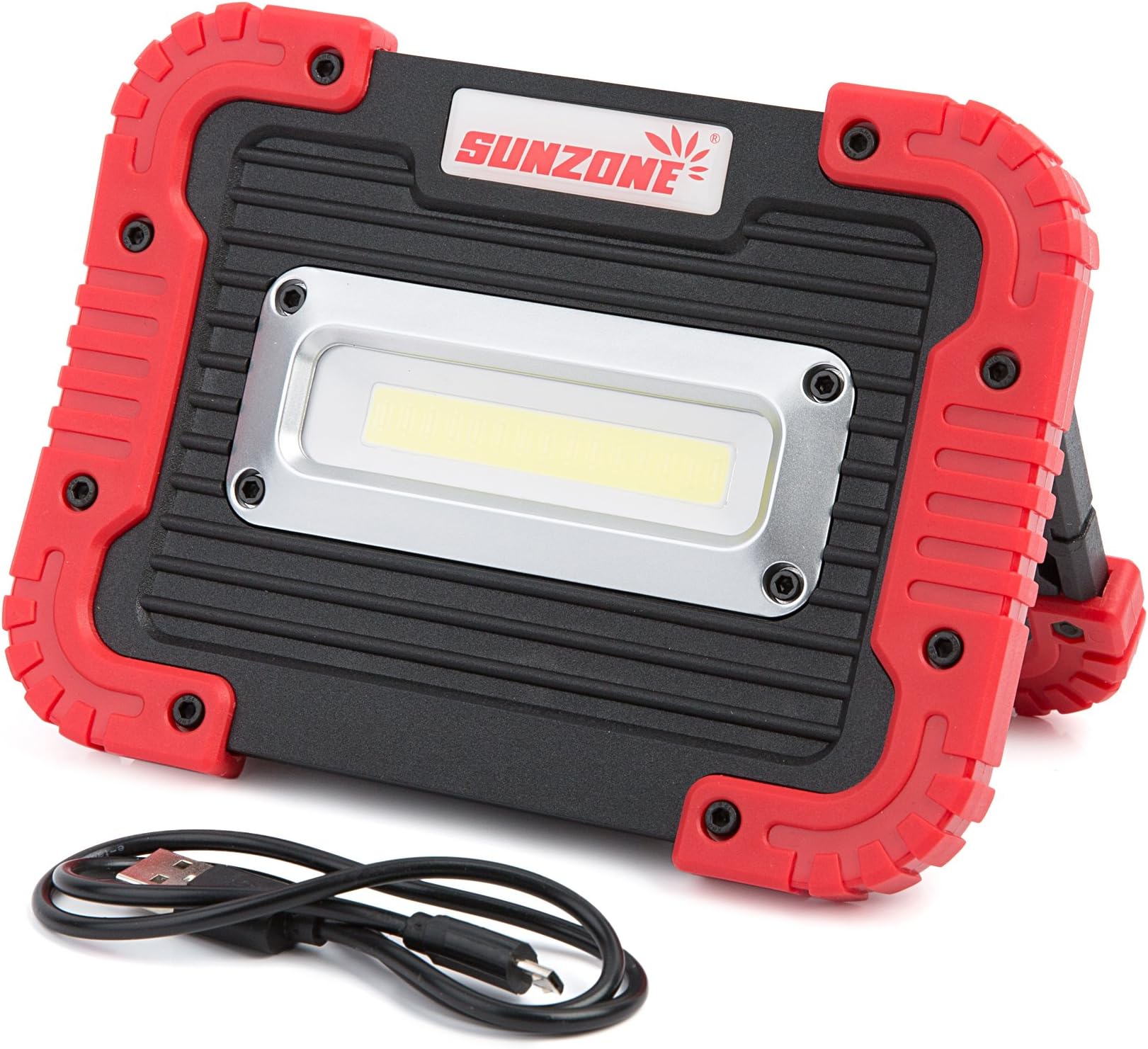 Portable LED COB Work Light,Outdoor Waterproof Flood Lights, for Camping,Hiking,Car Repairing,Workshop,Construction Site,Builtin Rechargeable Battery Power Bank and SOS Emergency Mode