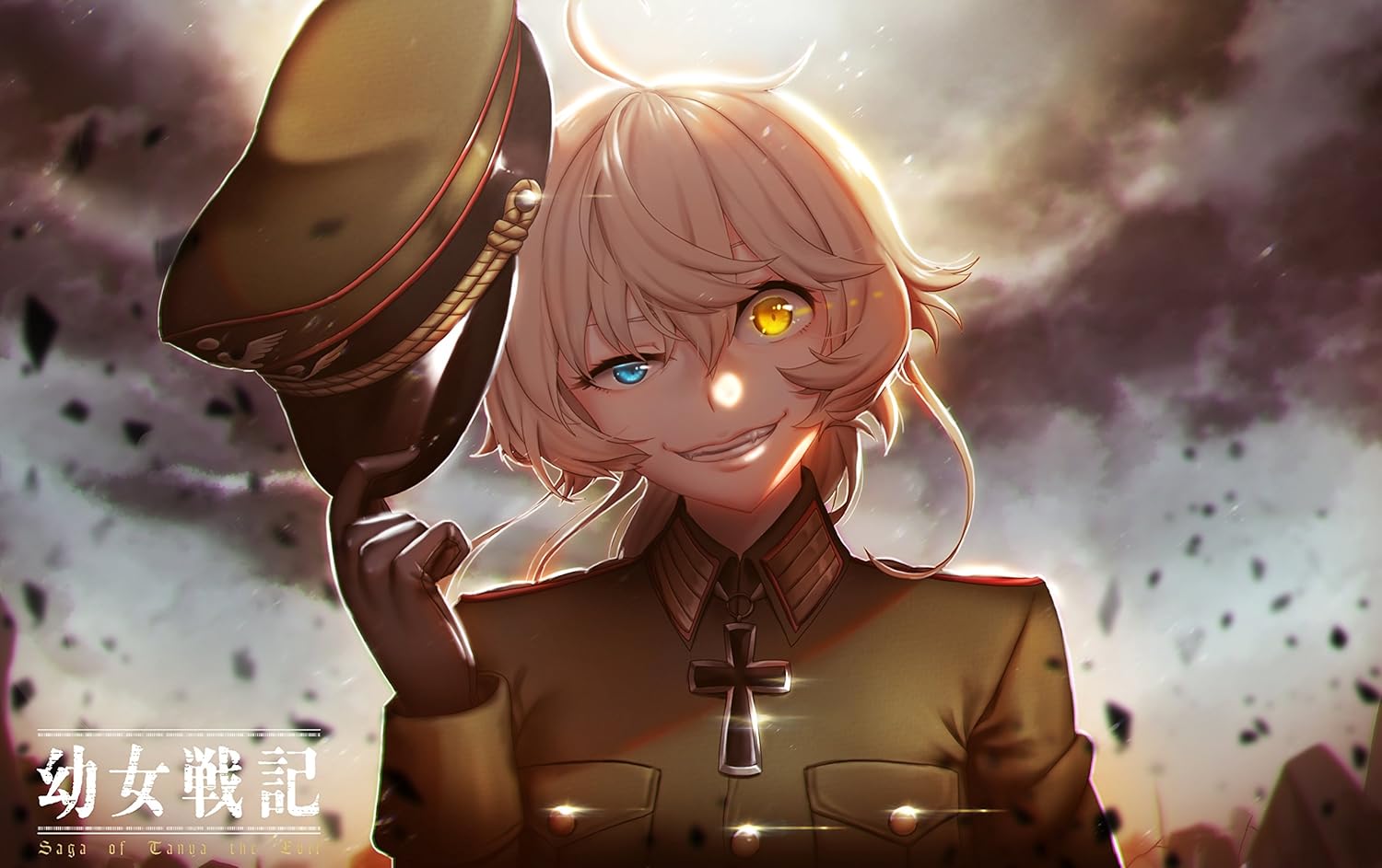 Download Athah Designs Anime Youjo Senki Tanya Degurechaff Cross Blue Eyes Desktop Wallpaper Get Wallpaper Athah Designs Anime Youjo Senki Tanya Degurechaff Cross Blue Eyes For iPhone