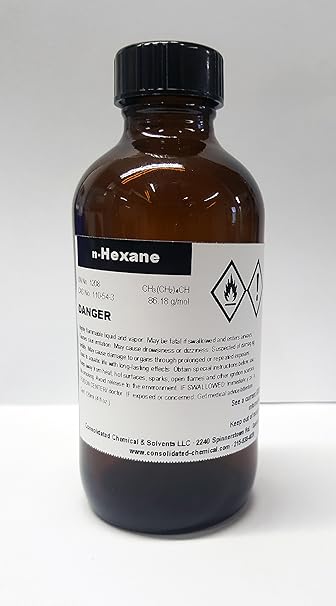 Amazon Com N Hexane High Purity 120ml 4 Fl Oz Health Personal Care