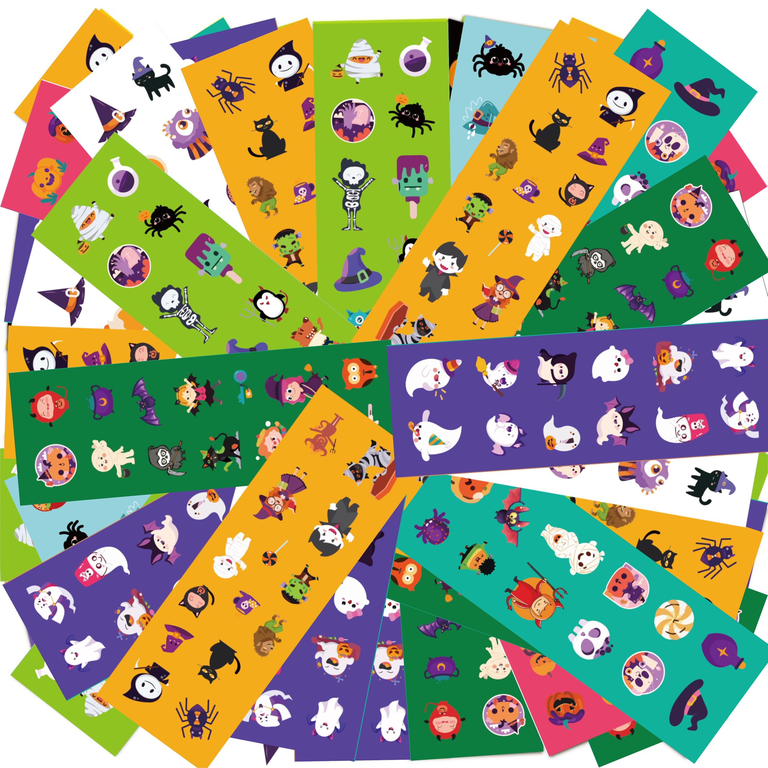 Photo 1 of 1240 PCS Halloween Stickers for Kids- 100 Sheets Halloween Stickers Sheets Bulk,Cute Waterproof Party Favors for Gift Bags, Treat Bags, Goodie Bags,Great Gift for Kids
