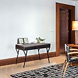 SPITIKO HOMES 2 Drawer Console Table Pickel Greay Wood & Metal / 45.25x21.5x30