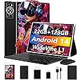 DEERTiME Android 14 Tablet 10.1 Inch 8000mAh Battery Tablets with 22GB RAM 128GB ROM 1TB Expand, Octa-Core HD Touchscreen Tablet with Keyboard, Mouse, Support Widevine L1, Split-Screen - Black