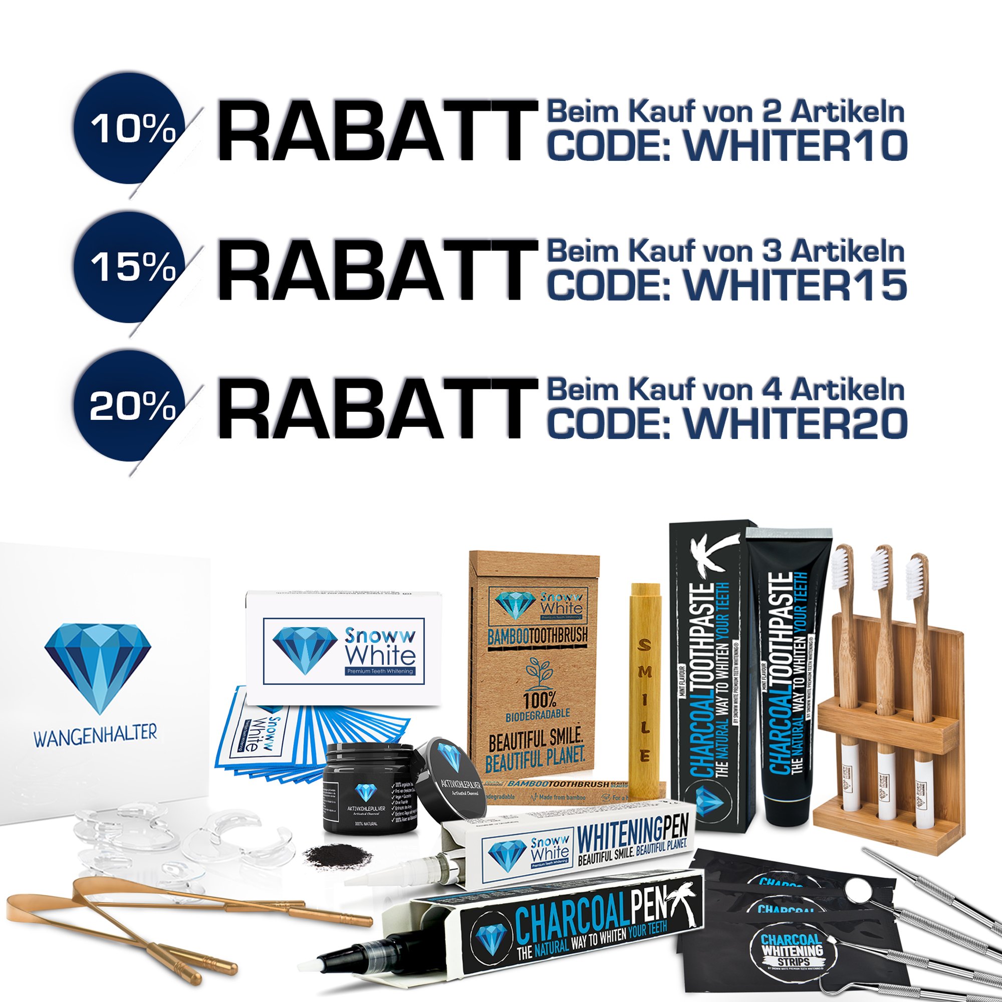 Premium Bleaching White Stripes - Schmerzfrei - Zweifacher Testsieger - Zähne Aufhellen - Zahnaufhellung Weiße Zähne