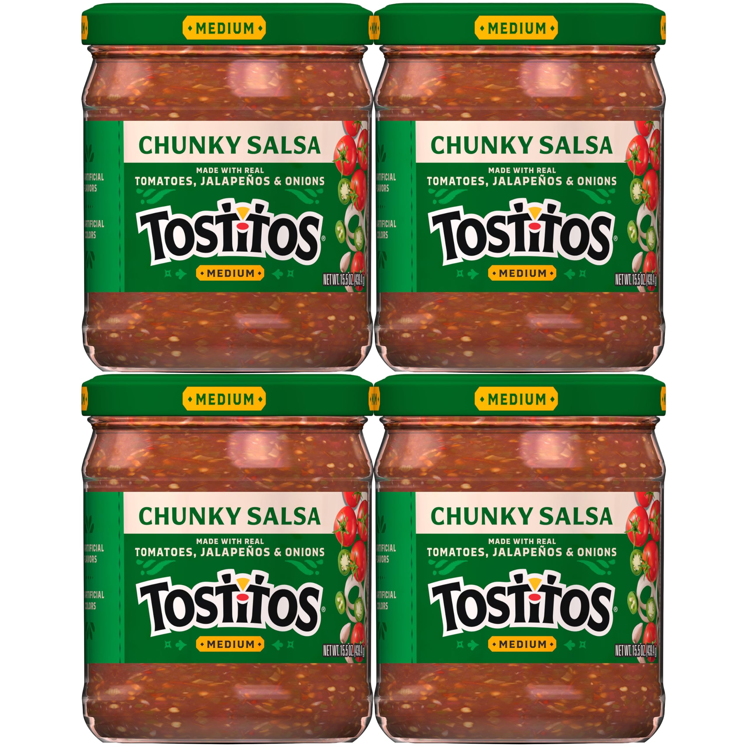 Tostitos, Medium Chunky Salsa, 15.5 Ounce (Pack of 4)