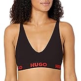 HUGO Women's Bold Logo Cotton Stretch Padded Triangle Bra