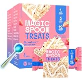 Magic Spoon Treats Strawberry Milkshake - 8 High Protein Bars, Gluten Free | Sugar free protein cereal bar, low carb, keto friendly, healthy snack, gluten free