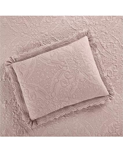 Amazon Com Martha Stewart Crochet Standard Pillow Sham 1 Blush