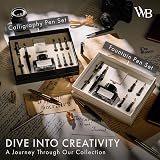 Wordsworth & Black Calligraphy Pen Gift Set with Ink Converter Nibs Cartridges view 9