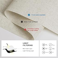 Boolegon Light Filtering Roller Shades for