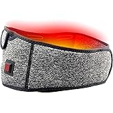 CordlessHeated Back Belt Heating Pad for Lower Back Pain ReliefWaist Wrap with 3 Heat Levels, Battery Not Included