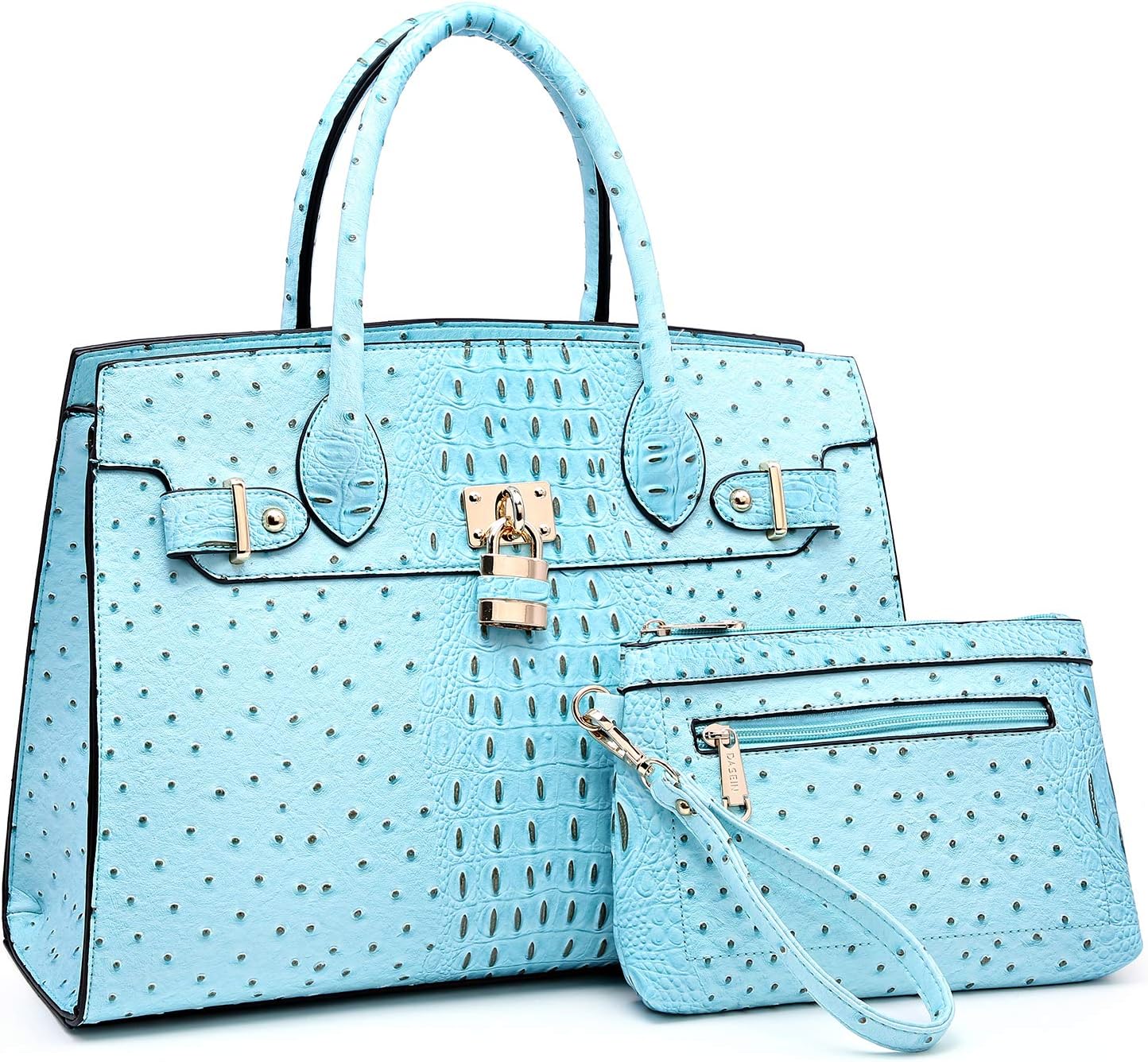 Women Handbags and Purses Ladies Shoulder Bag Top Handle Satchel Tote Work Bag with Matching Clutch