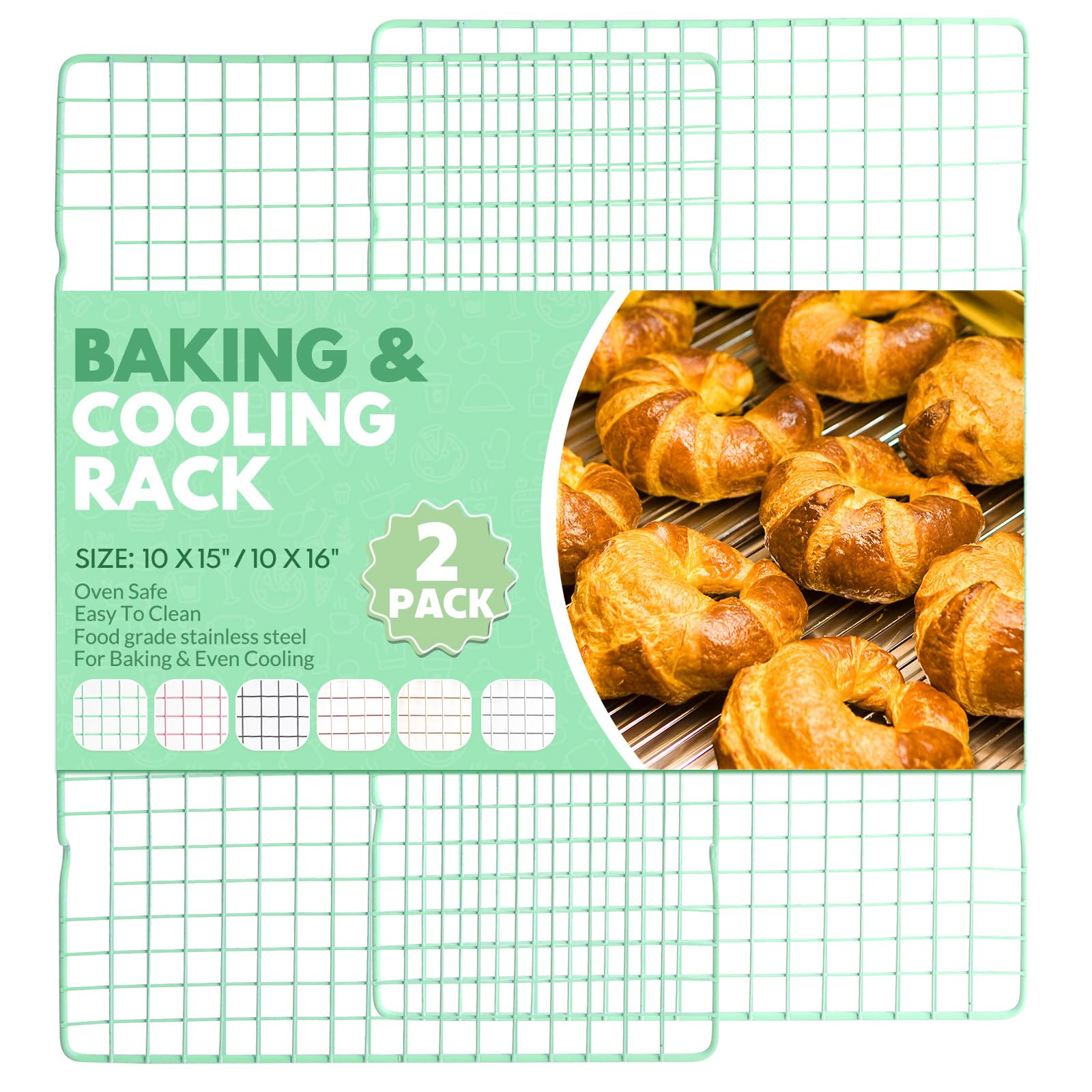 2 PCS Cooling Racks for Cooking and Baking, 16x10