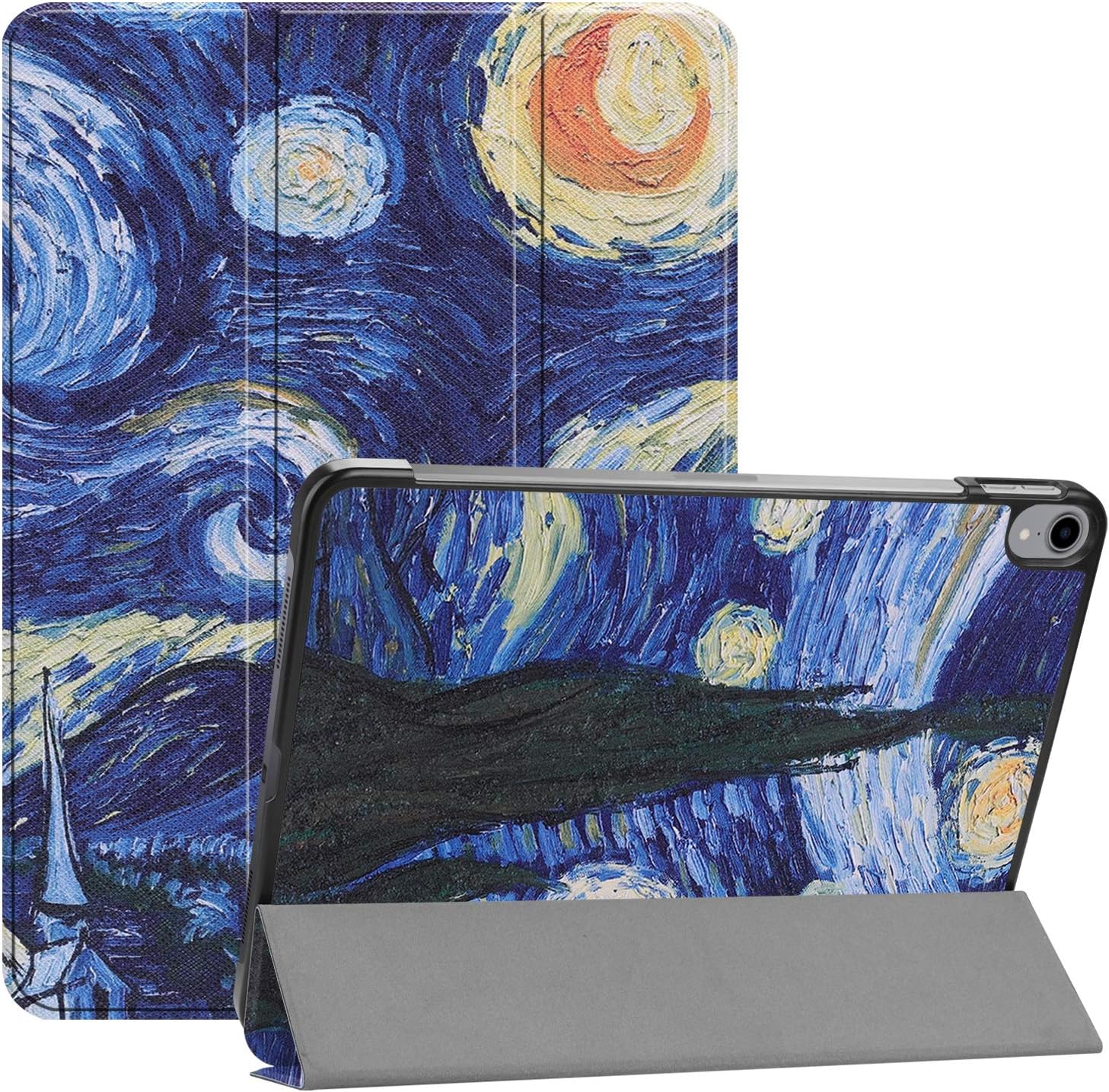 iPad Pro 11 Case, Ratesell Lightweight Smart Pu Leather Case Cover Trifold Stand with Auto Sleep/Wake Microfiber Lining for iPad Pro 11 inch (2018 Release) Star Night