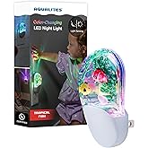 Lights By Night Tropical Aqualites LED Night, Plug-in, Color Changing, Light Sensing, Auto On/Off, for Kids, Under the sea, Fish, Bedroom, Bathroom, Playroom, 10908