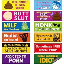 Amazon.com - Honk If You're Horny Car Bumper Funny Prank Sticker Y