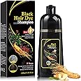 Fusang Instant Black Hair Dye Shampoo for Women & Men,3 in 1 Magic Hair Color Shampoo for Gray Hair Perfect Coverage,Moisturizing Long Lasting Repairing Care Hair Shampoo Colors-100ml