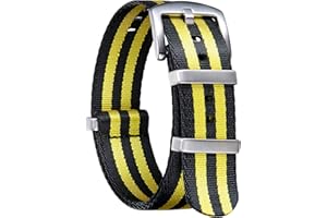 BINLUN Nylon Watch Band Thick G10 Premium Ballistic Nylon Multicolor Replacement Watch Straps with Silver/Black Stainless Steel Buckle for Men Women 18mm 20mm 22mm 24mm