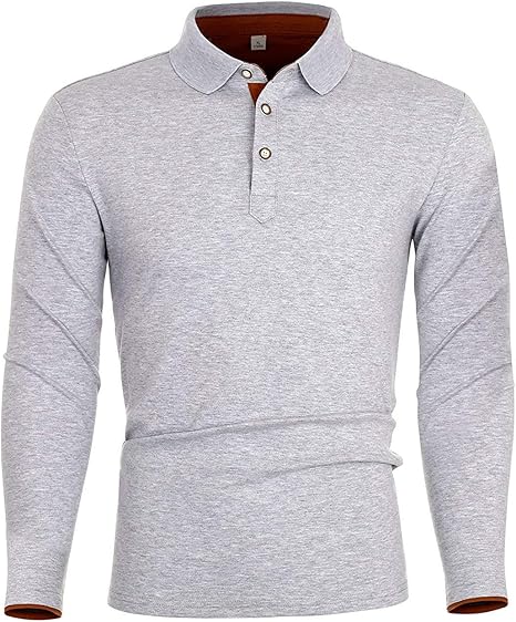 Amazon Gayato Sakura ポロシャツ長袖ゴルフウェアポロシャツtシャツスティッチングスポーツ綿オシャレ無地春秋冬シンプルカジュアル父の日ギフトプレゼント 04 Xlサイズ グレー シャツ 通販