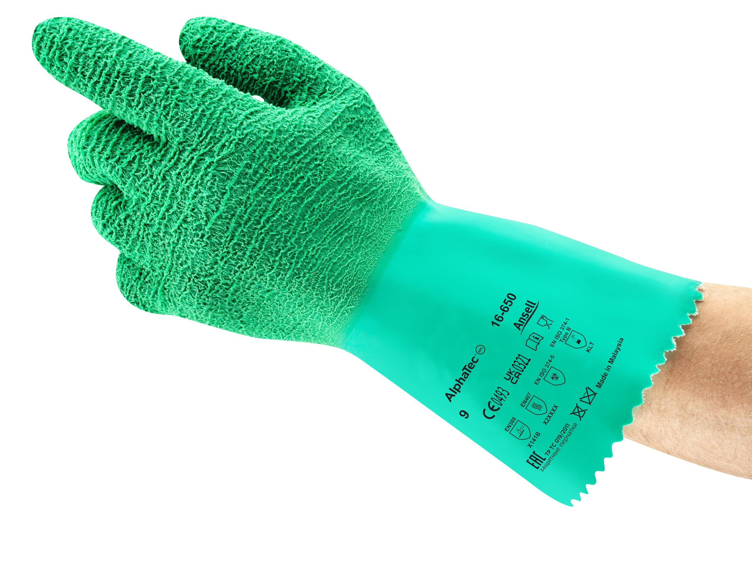 Ansell EDGE 16-650 Multi-Purpose Work Gloves, Mechanical Protection, Gardening, Building, Construction, DIY, Reusable PPE, Men Women, Green, Size XL (12 Pairs)