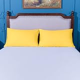 NTBAY 2 Pack Pillowcases 50x90 cm Microfiber Yellow Wrinkle Fade Stain view 4