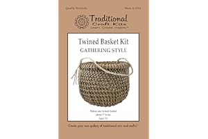 Traditional Craft Kits Twined Basket Weaving Kit (Gathering Style) - Weave Kit for Kids and Adults Complete with Basket Weaving Supplies and Instructional Booklets
