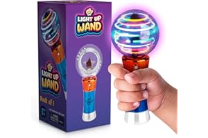 IPIDIPI TOYS Spinning Light Up LED Magic Wand for Kids - Christmas Stocking Stuffers Light Up Toys, Goodie Bag Stuffers - Ideal Gift, Birthday Party Favors for Boys & Girls