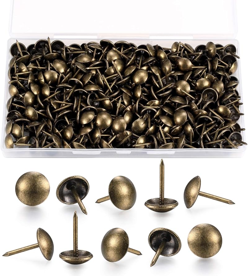 LJHOME 200pcs Antique Bronze Upholstery Tacks Decorative Thumb Tack Pins