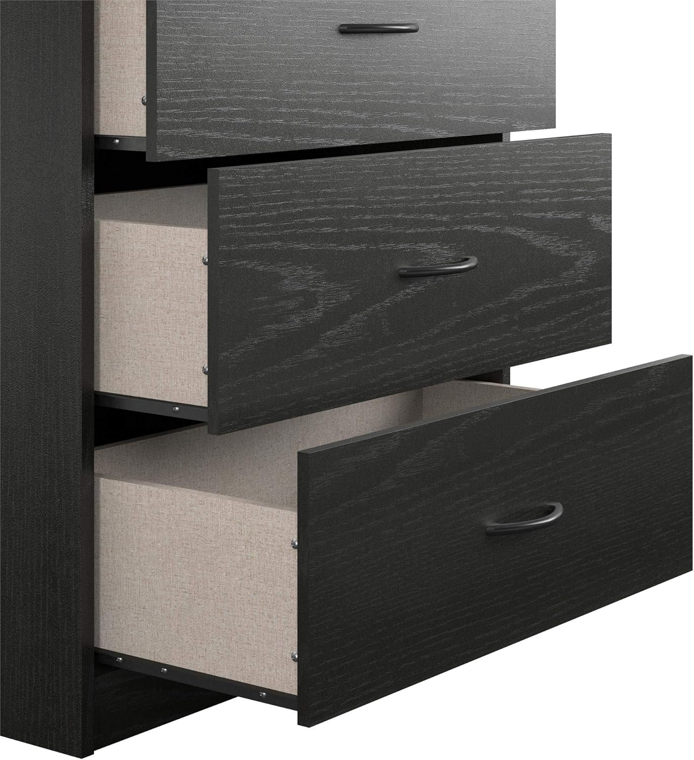 Mainstays Classic 5 Drawer Dresser (Black Oak): Kitchen & Dining