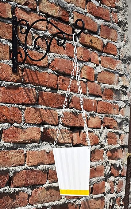Decorscent Metal Chain Hanging Planter with Wall Bracket