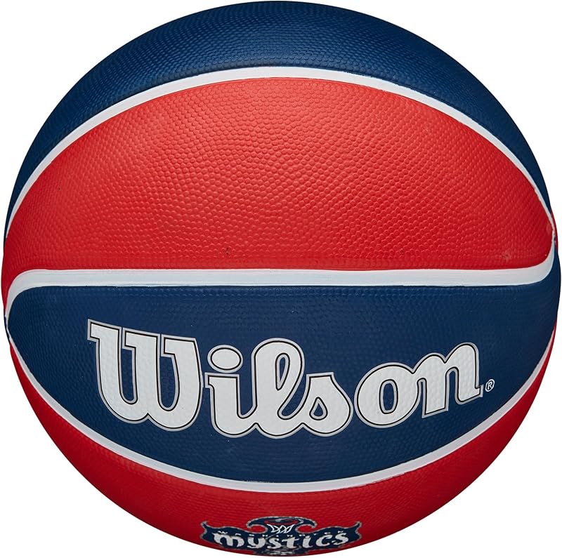 A WNBA Team Tribute Ball, feita com canais de precisão para aderência excecional, superfície adaptável, representa a sua equipa, Equipa: Washington Mystics, Cor: Azul Real, Tamanho: 6