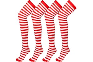 SATINIOR 2 Pairs Women Socks Women Long Opaque Striped Socks