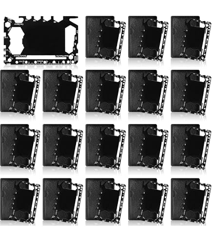 Cholemy 12 Pcs Credit Card Wallet Multitool 46 in 1 Metal