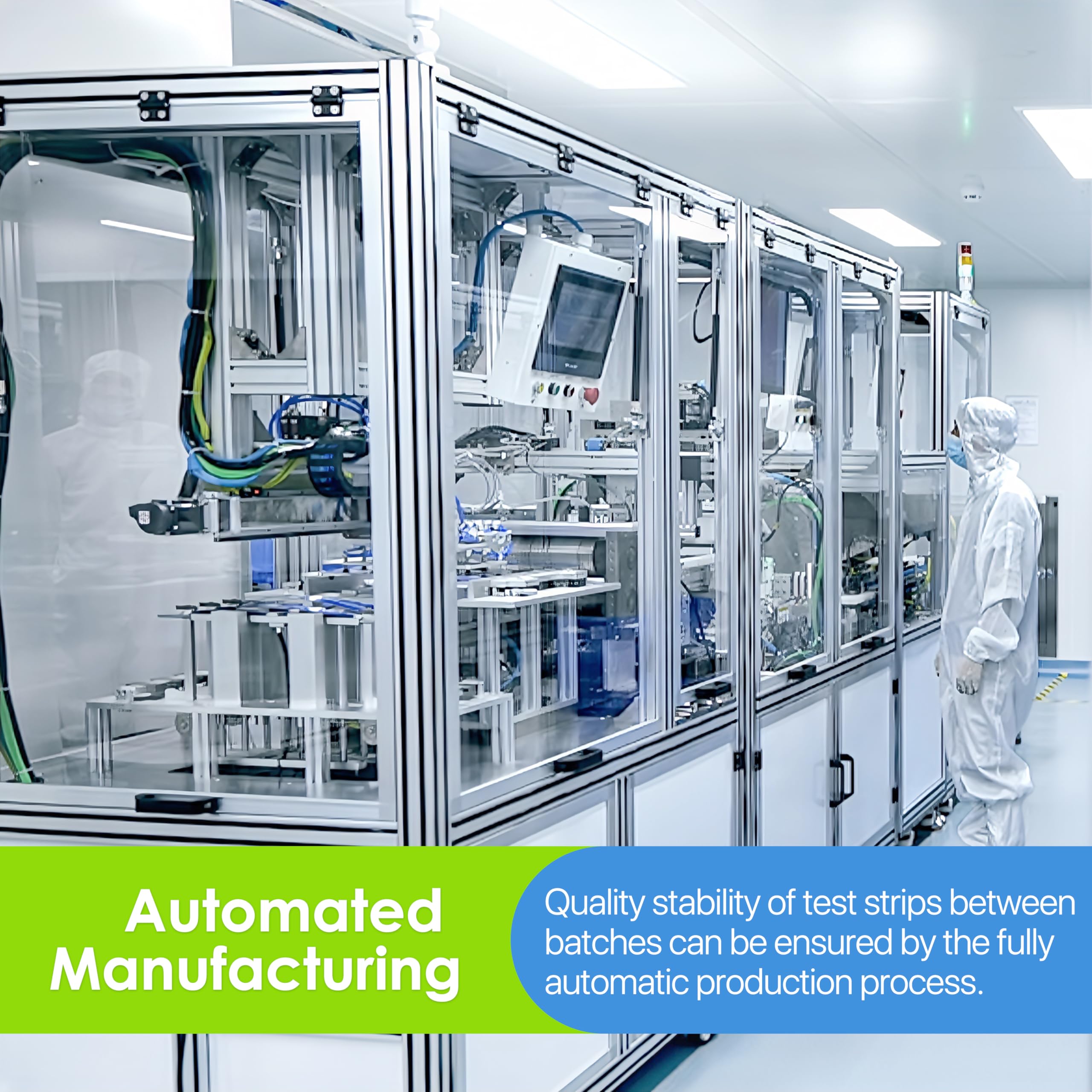 Diabetic Blood Test Strips*100, Used for G-425-1,G-425-2V, G-425-3, G-427B Blood Glucose Monitor Only, 0.7μl Blood Sample, Accurate Measurement, Results in 5 Seconds, 2 Bottles of 50 Pc