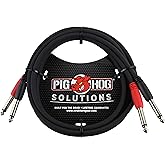 Pig Hog PD-21410 Dual 1/4" Mono (Male) Cable, 10 Feet