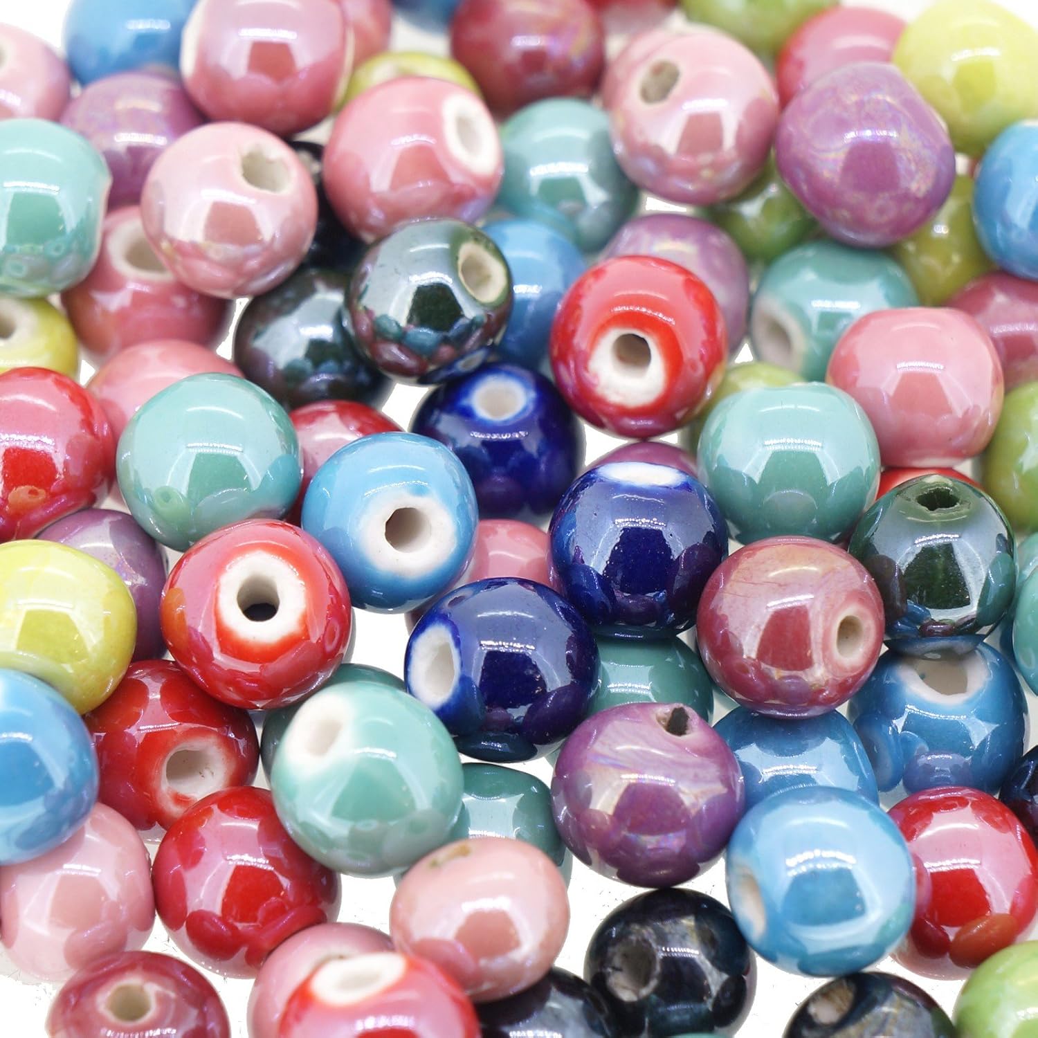 Crafts wholesale 12mm Cloisonne Enamel color Round Bead Jewelry Finding