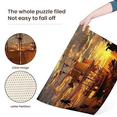 Buy Children Jigsaw Puzzle 1000 Pieces Pirate Ship Adults Wooden Puzzle Leisure Creative Puzzle Games Art Toys Puzzles Online In Indonesia B07vn9df22