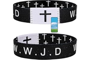 Meajjew Daily Bible Verse WWJD Bracelet, Christian Jesus Bracelet for Women Men, Jesus Gift Wristband, WWJD Bracelet - What Would Jesus Do Bracelet
