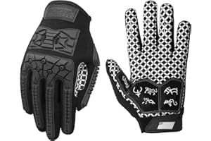 Seibertron Lineman 2.0 Padded Palm Football Receiver Gloves, Flexible TPR Impact Protection Back of Hand Glove Adult and Youth Sizes