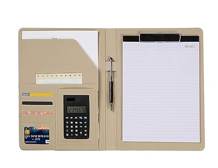 Therm La Mode Multifunktionsmappe Business Ordner Büro Organizer mit Taschenrechner Notizpapier Stift rose