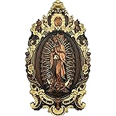 bgcarpenter Our Lady of Guadalupe Wall Decor Catholic Virgin Mary Wooden Plaque Religious Handmade Wall Art Sculpture Statue for Home Decor Christmas Gift (10 Inch)