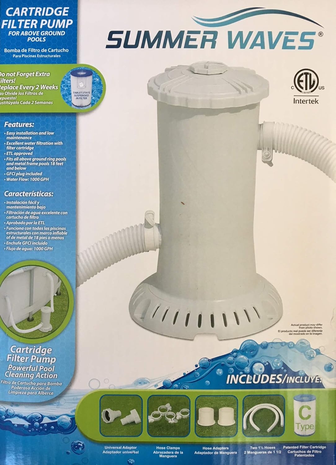 SUMMER WAVES Cartridge Filter Pump