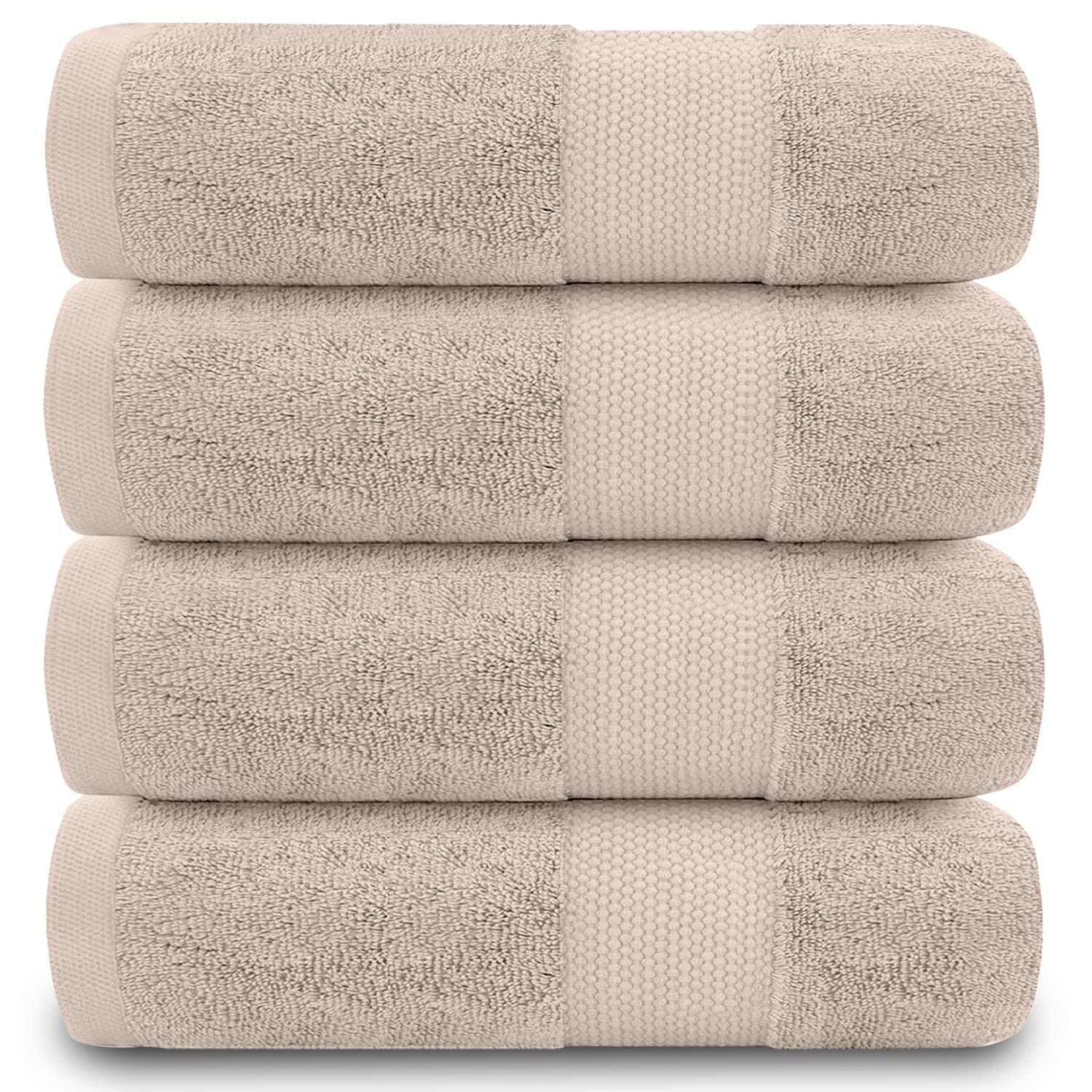 GC GAVENO CAVAILIA 4 Pk Small Gym Towel Super Absorbent Cloth, 700 GSM Towel Set Egyptian Cotton Hairdressing Towel, Quick Drying Towel Sets Bathroom, Spa, Salon, Tennis Towel, Mocha