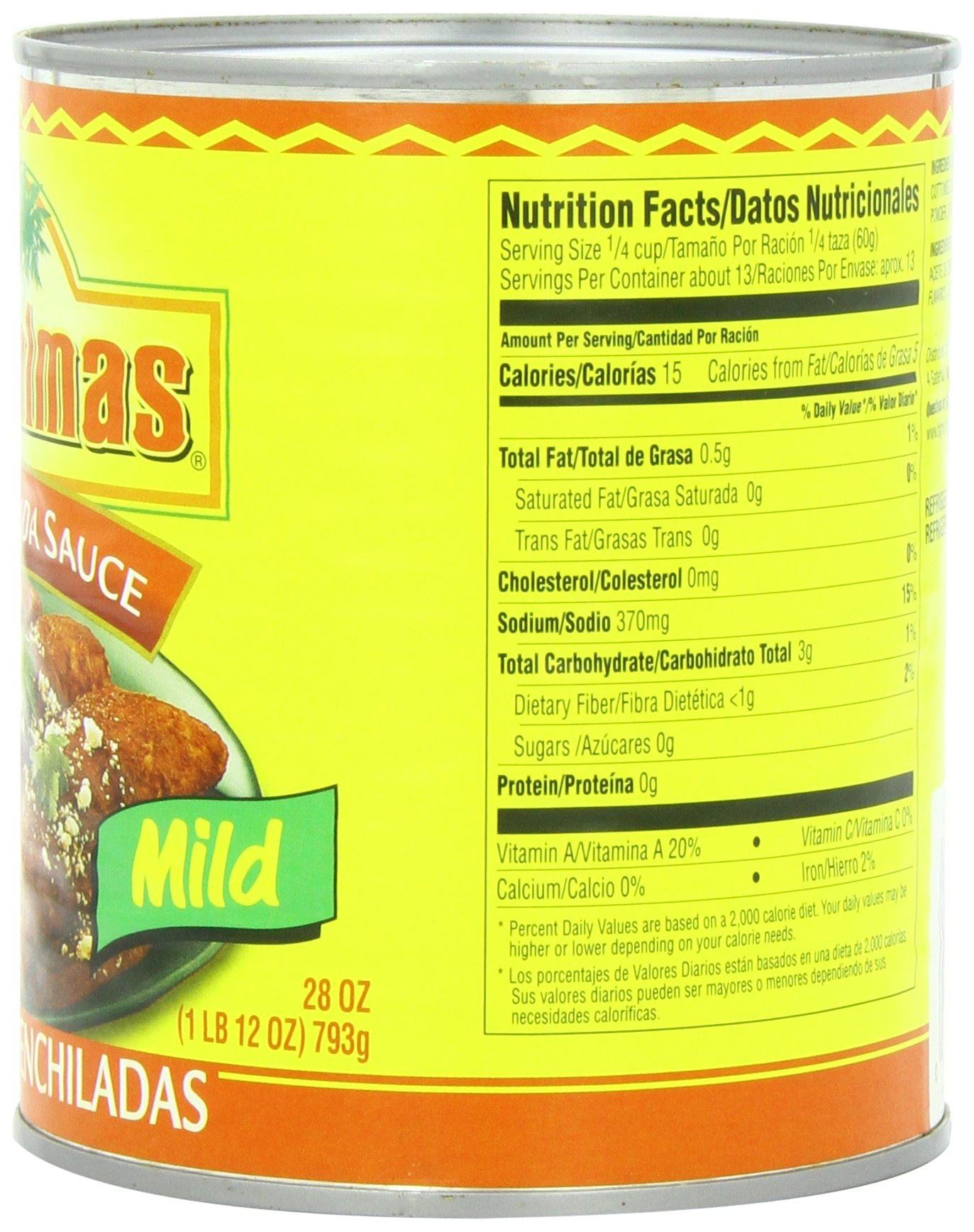 Las Palmas Enchilada Sauce, Mild, 28 Ounce (Pack of 12) Buy Online in