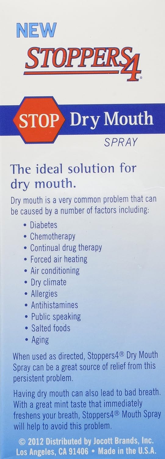 Stoppers 4 Dry Mouth Spray 4 Fl.oz (Pack of 2): Health & Personal Care
