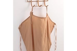 HBselect Muslin Nursing Covers for Breastfeeding, Cotton Breastfeeding Cover for Summer, Breathable & Soft, Multi-Use Privacy Nursing Covers with Rigid Hoop, Adjustable Neck Strap