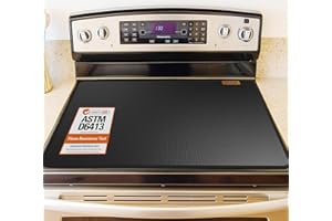 PONGARD Fireproof Stove Top Covers for Electric Stove, Waterproof & Heat Resistant Mat for Glass Top, Stovetop Protector, Anti-Scratch, 30x21 Black