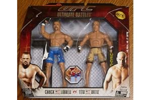 SPORTS MEMORABILIA Tito Ortiz Chuck Liddell UFC Jakks Pacific Action Figures Ultimate Battles 3 Set - Unsigned UFC Products